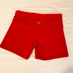 Lululemon Yoga Running Shorts Red 6
